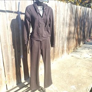 Women's 2pc black sweatsuits by Ci Sono
